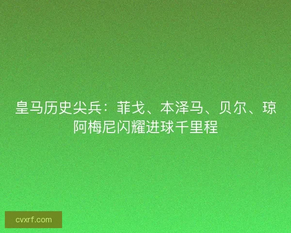 皇马历史尖兵：菲戈、本泽马、贝尔、琼阿梅尼闪耀进球千里程